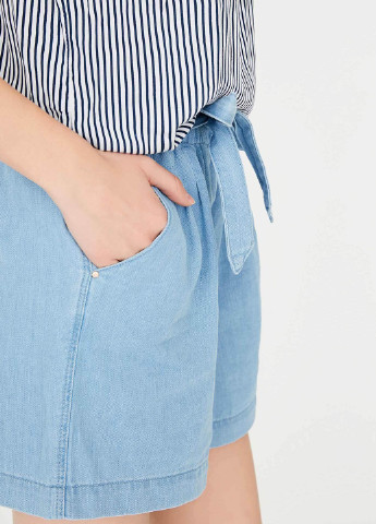 Комбинезон Only комбинезон-шорты однотонный голубой денил хлопок