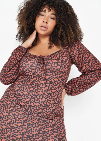 Теракотова кежуал сукня Missguided з квітковим принтом