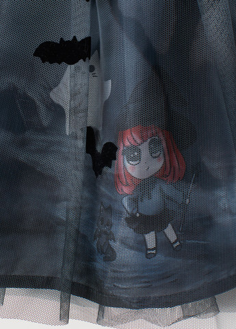 Темно-серая кэжуал с рисунком юбка H&M клешированная