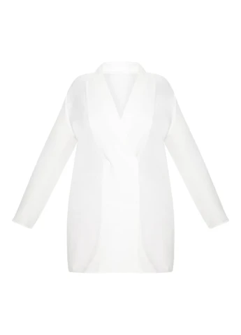 Білий кежуал cукня сукня-жакет PrettyLittleThing однотонна