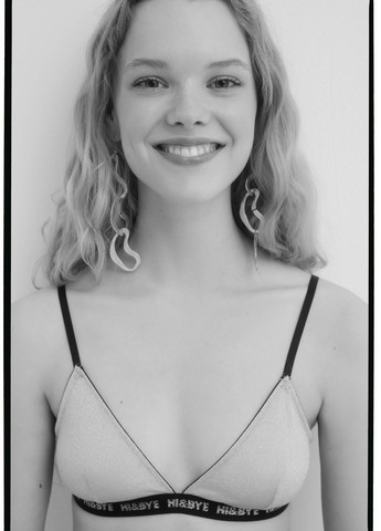 Серый триэнджел бюстгальтер Hi&Bye без косточек полиамид