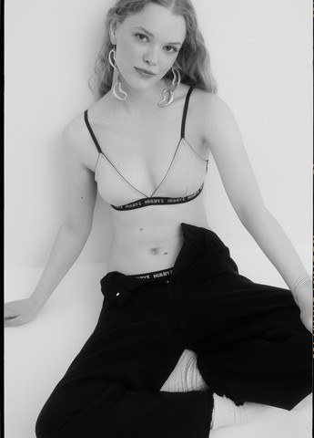 Серый триэнджел бюстгальтер Hi&Bye без косточек полиамид