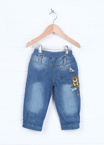 Джинси Overdo прямі малюнки сині джинсові
