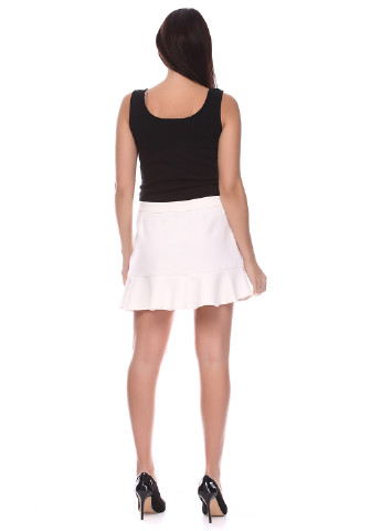 Белая кэжуал однотонная юбка Jennyfer клешированная