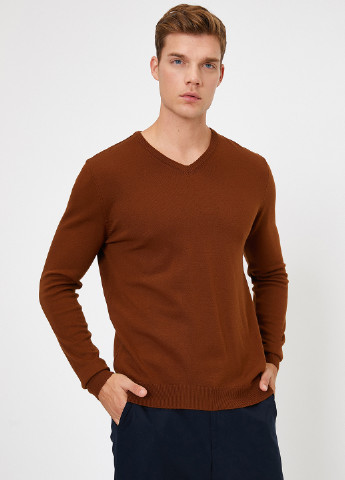 Темно-коричневий демісезонний пуловер пуловер KOTON