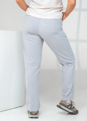 Светло-серые спортивные демисезонные прямые брюки Demma