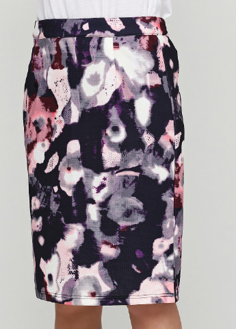 Фиолетовая кэжуал с абстрактным узором юбка Micha миди