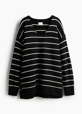 Черный зимний пуловер пуловер H&M