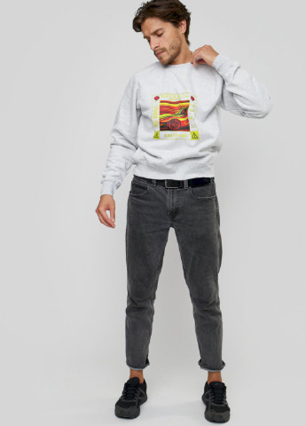 Серый свитшот мужской YAPPI рисунок (250563789)