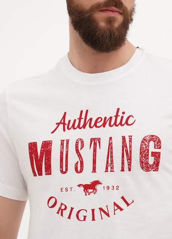 Біла футболка Mustang