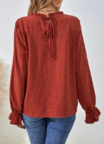 Теракотова блуза SHEIN