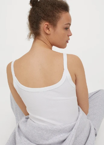 Топ літо,білий, H&M Basic (254655495)