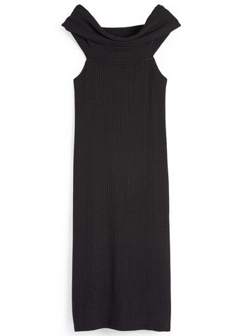 Чорна кежуал сукня з відкритими плечима C&A однотонна