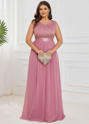 Розово-лиловое праздничный, вечернее платье клеш, с открытой спиной SHEIN однотонное