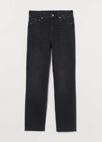 Темно-серые демисезонные укороченные, зауженные джинсы H&M