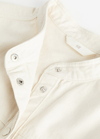 Светло-бежевое джинсовое платье H&M однотонное