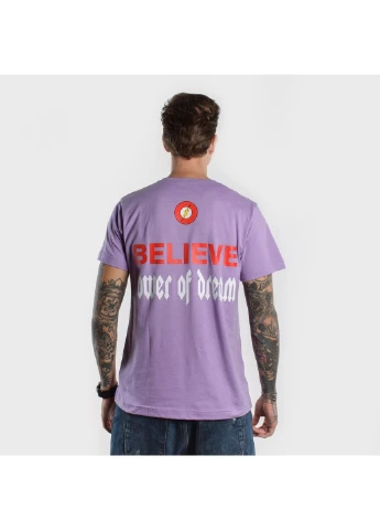 Фиолетовая футболка believe мужская фиолетовый Power
