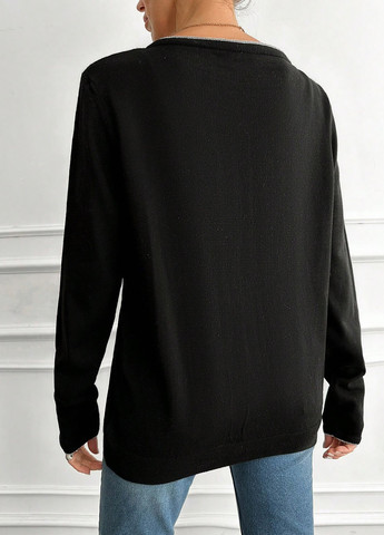 Черный демисезонный кардиган SHEIN