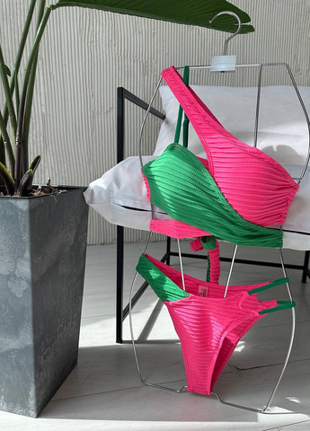 Розовый летний купальник (лиф, трусики) топ, раздельный NOVA VEGA