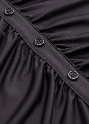 Черное кэжуал платье рубашка H&M однотонное