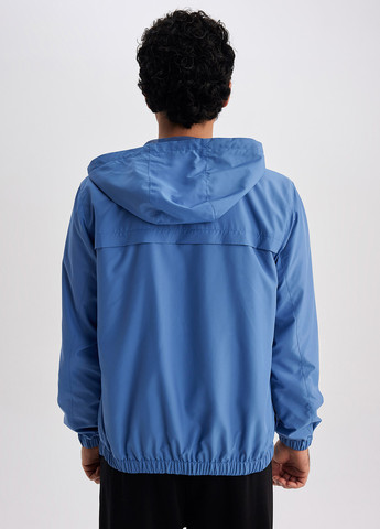 Темно-блакитна демісезонна куртка DeFacto