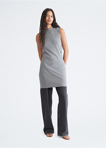 Сіра кежуал сукня сукня-майка Calvin Klein меланжева