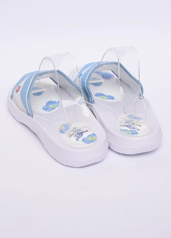 Голубые шлепки женские голубые Let's Shop