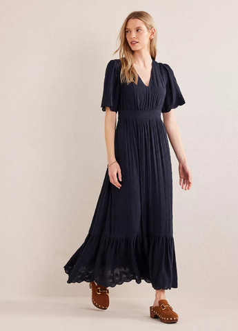 Темно-синя святковий, кежуал сукня кльош Boden однотонна