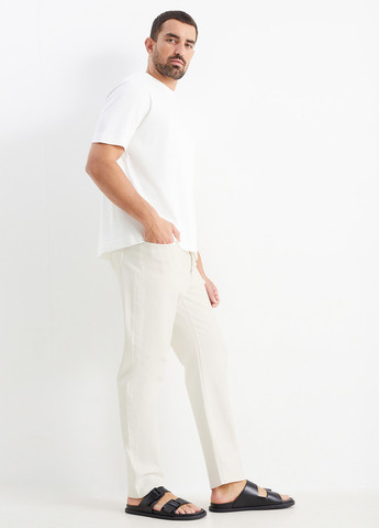 Белые демисезонные прямые джинсы C&A