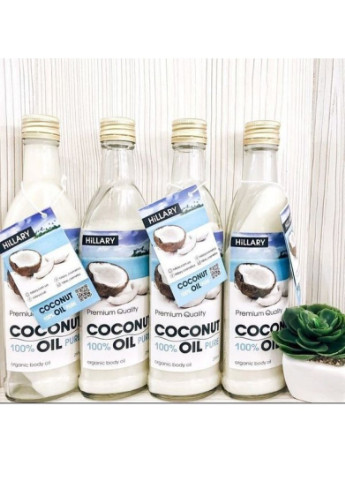 Рафінована кокосова олія Premium Quality Coconut Oil 250 мл Hillary 4820209070033
