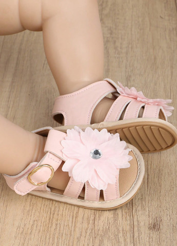 Светло-розовые кэжуал сандалии SHEIN на липучке