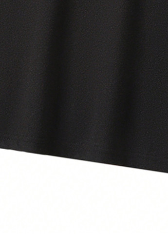 Лонгслів SHEIN однотонний чорний кежуали поліестер