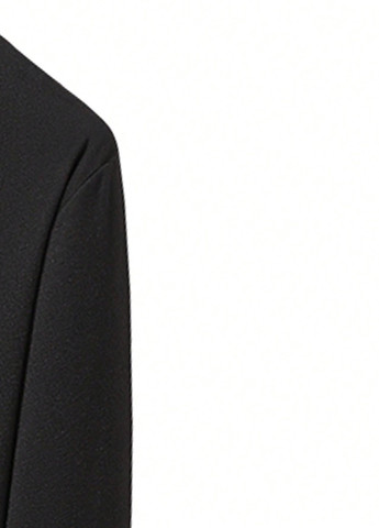 Лонгслів SHEIN однотонний чорний кежуали поліестер