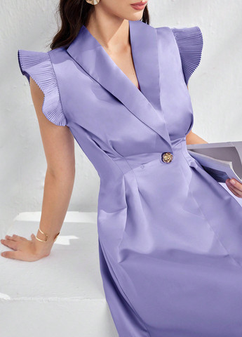 Світло-фіолетова святковий, вечірня сукня кльош SHEIN однотонна