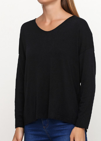 Черный демисезонный пуловер пуловер Elena