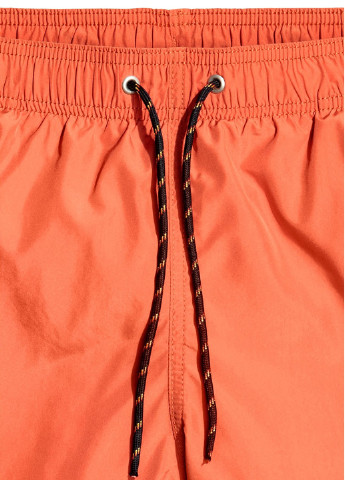 Шорты H&M на подкладе однотонные оранжевые пляжные полиэстер