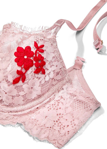 Рожевий демісезонний комплект (бюстгальтер, трусики) Victoria's Secret