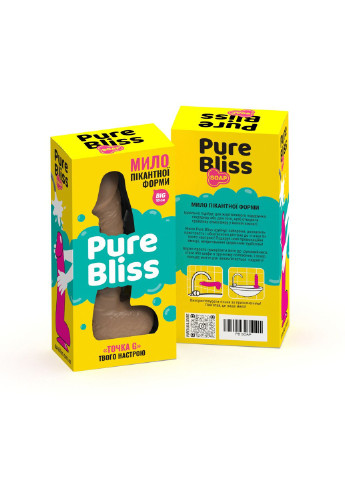 Крафтовое мыло-член с присоской Pure Bliss BIG Brown, натуральное Чистый Кайф (255172033)