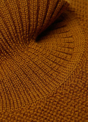 Манишка H&M однотонная коричневая кэжуал шерсть
