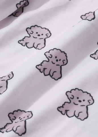 Біла всесезон піжама (лонгслів, штани) лонгслів + брюки SHEIN