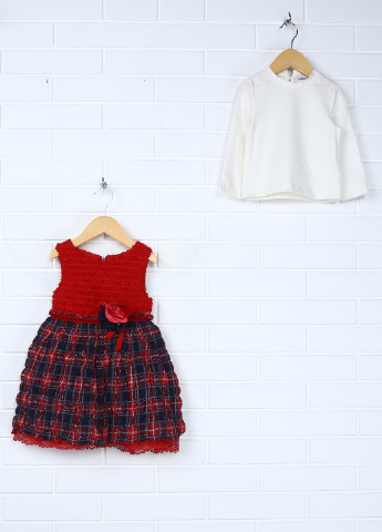 Красный демисезонный комплект (кофта, платье) Marasil