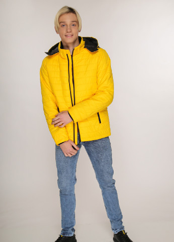 Жовта демісезонна куртка 8491 3xl жовтий (2000903944065) No Name