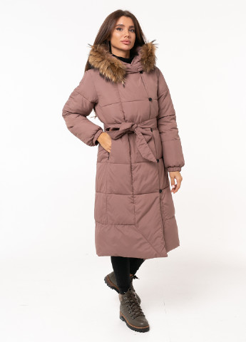 Рожево-коричнева зимня куртка Icon