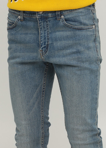 Темно-голубые демисезонные зауженные джинсы Cheap Monday