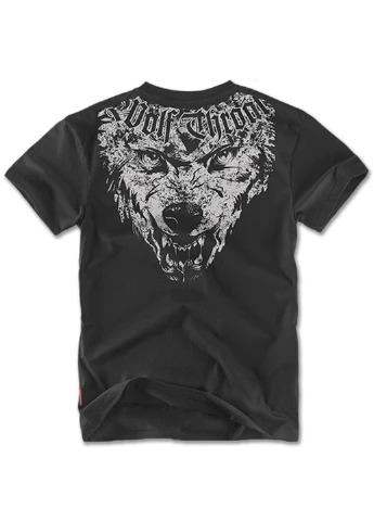Чорна футболка dobermans wolf throat ii ts65bk Dobermans Aggressive