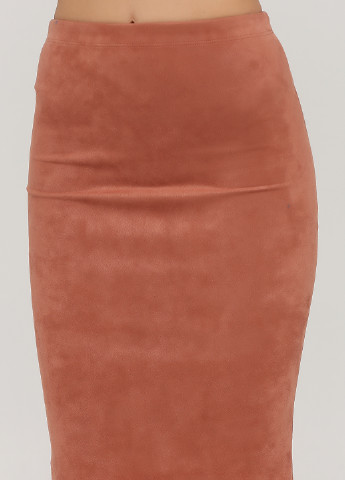 Розово-коричневая кэжуал однотонная юбка BCBGMAXAZRIA карандаш