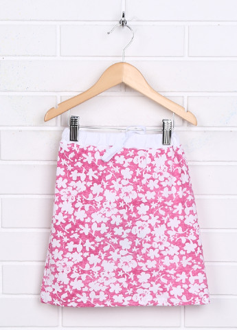 Розовая кэжуал цветочной расцветки юбка Клим мини