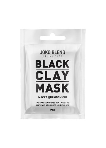 Чорна глиняна маска для обличчя Black Сlay Mask 20 г Joko Blend (252305613)
