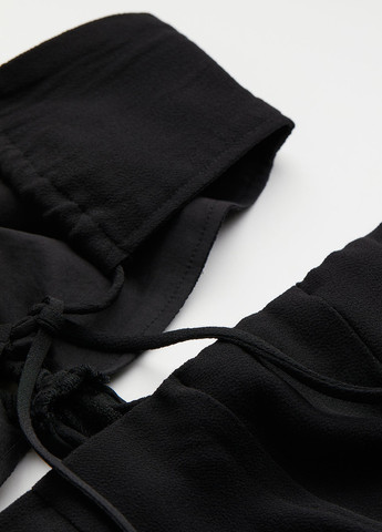 Комбинезон H&M комбинезон-брюки однотонный чёрный кэжуал вискоза