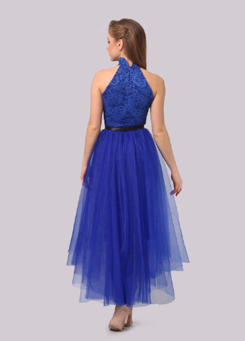 Синя коктейльна сукня, сукня пачка Agata Webers однотонна